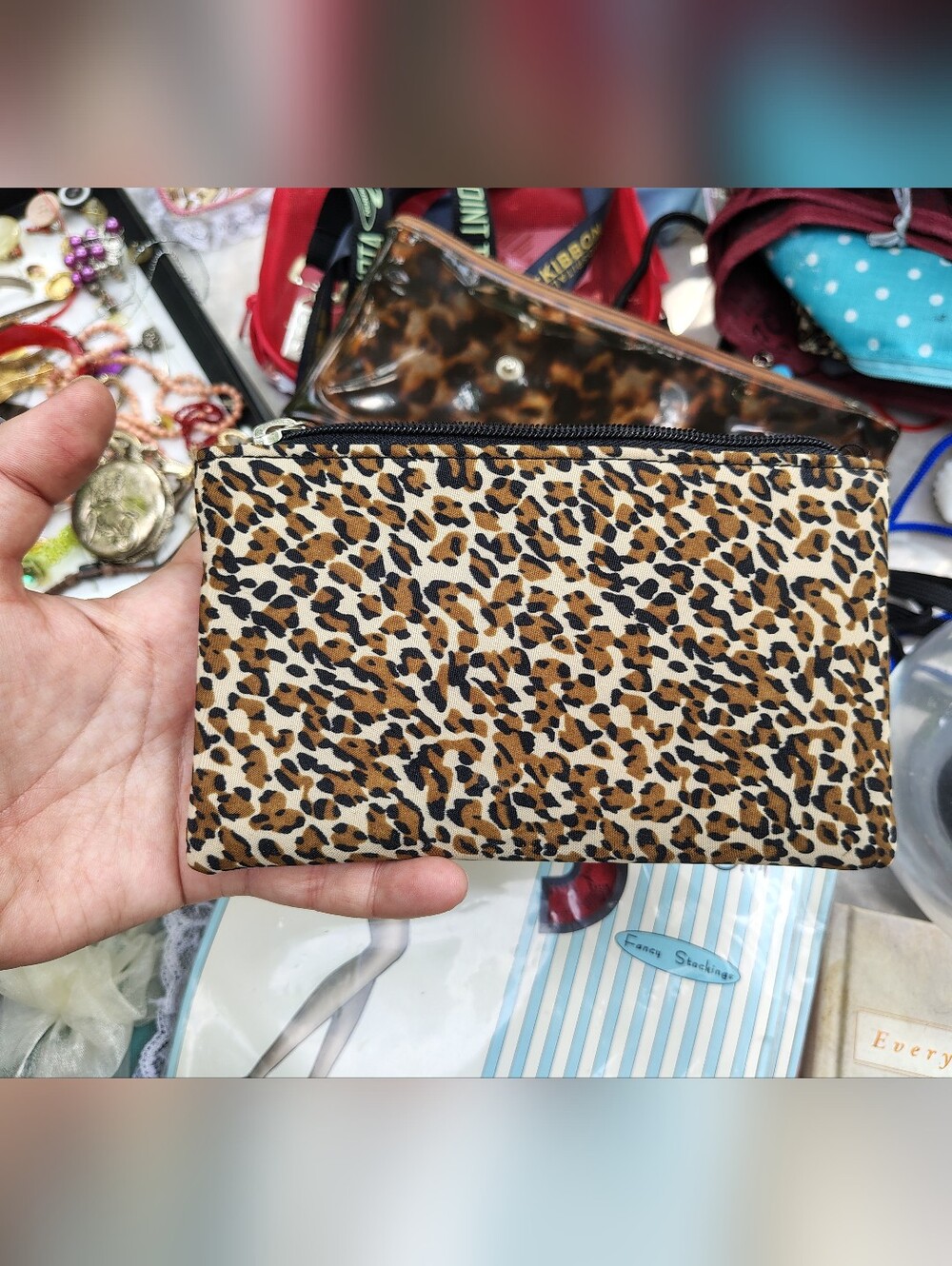 Small Leopard Print Makeup Bag
